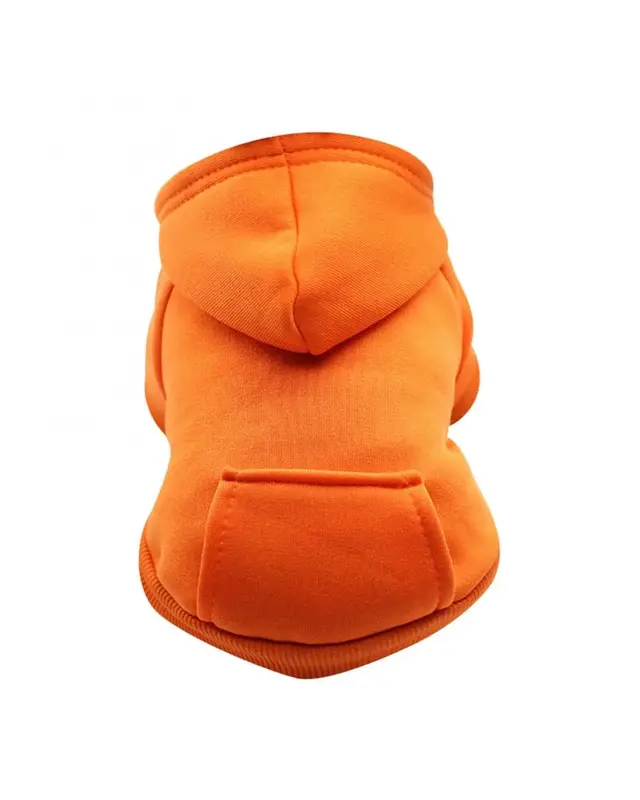 Felpa Velluto color arancio indossata da un cane